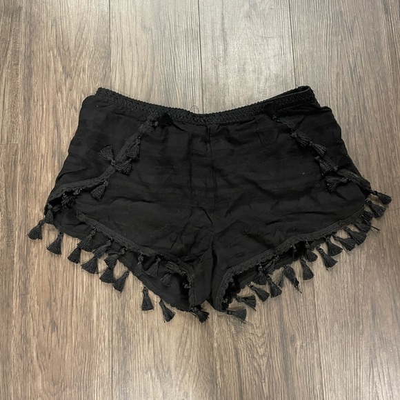 Black Tassel Shorts - Picture 1 of 3